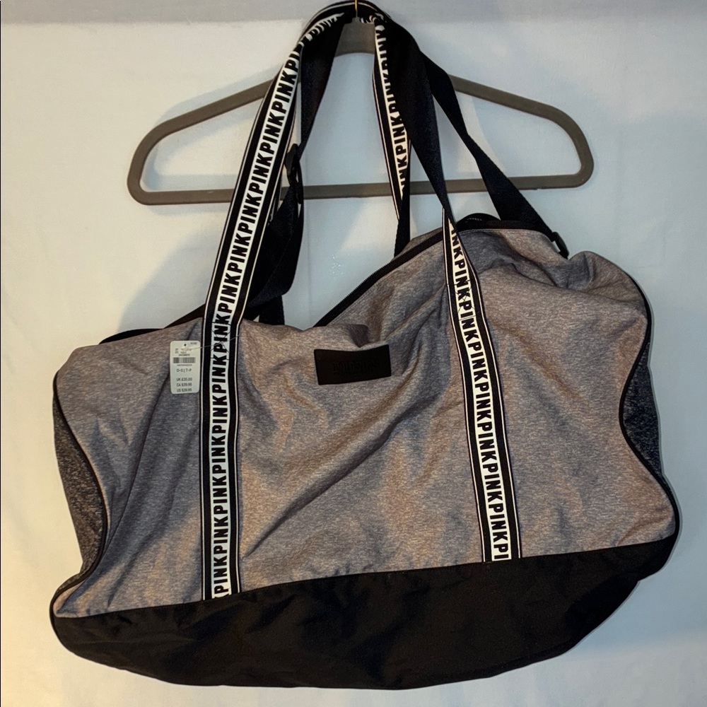 PINK Victoria's Secret Gray and Black Bag